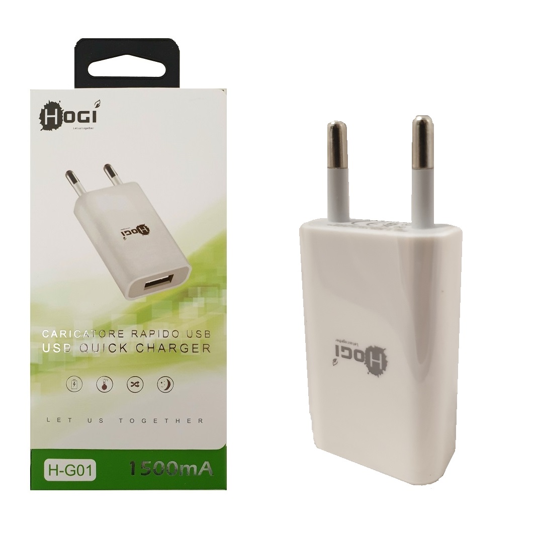 Caricatore 1 USB 1500 mAh Hogi